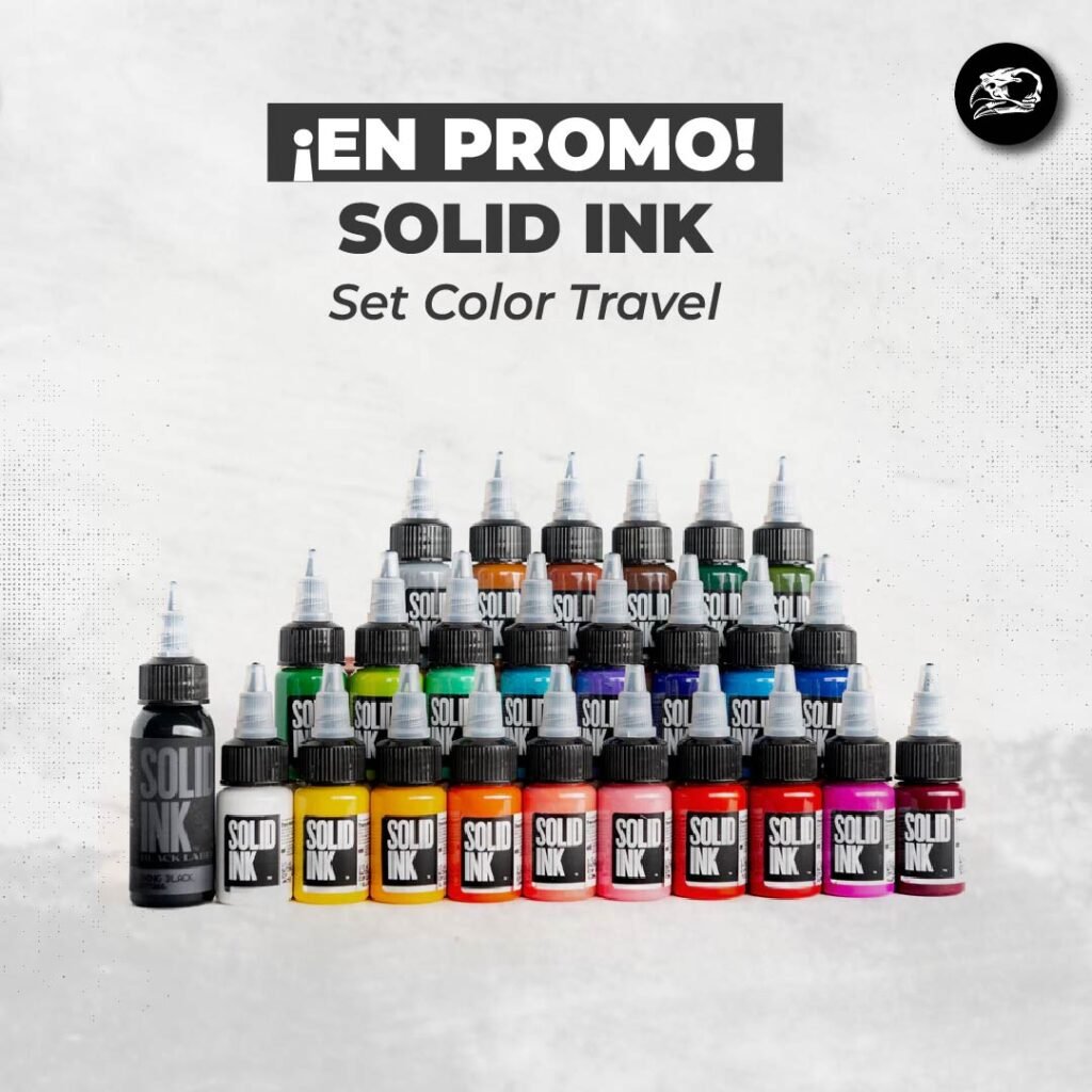 Color Con Ink Set Tintas Solid Ink 24u 1/2 Oz | Travel - Halcon Supplies