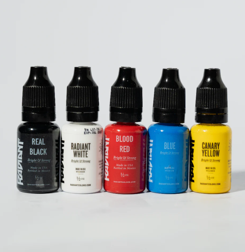 Primary Set Tintas Tattoo Radiant 5u 1/2 Oz | Primary - Imagen 1